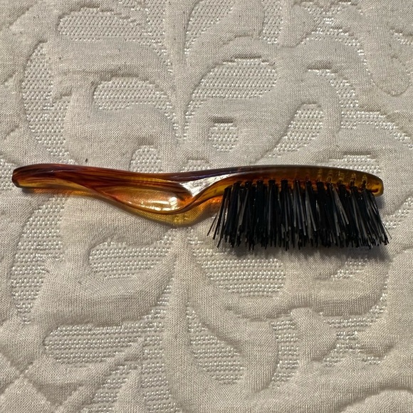 Vintage Avon Hair Brush Tortoise Shell with Black Bristles Travel Size Mini 6” - Picture 1 of 5